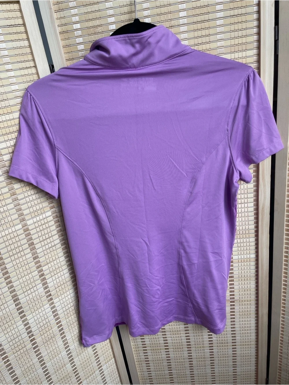 Nike women’s Lavender & Magenta Striped Half-Zip Polo golf